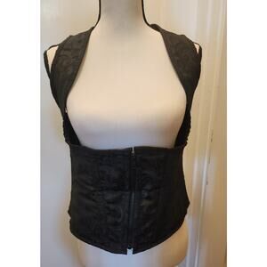 Black Burleska, king brocade, underbust corset with arms straps, size 12-14